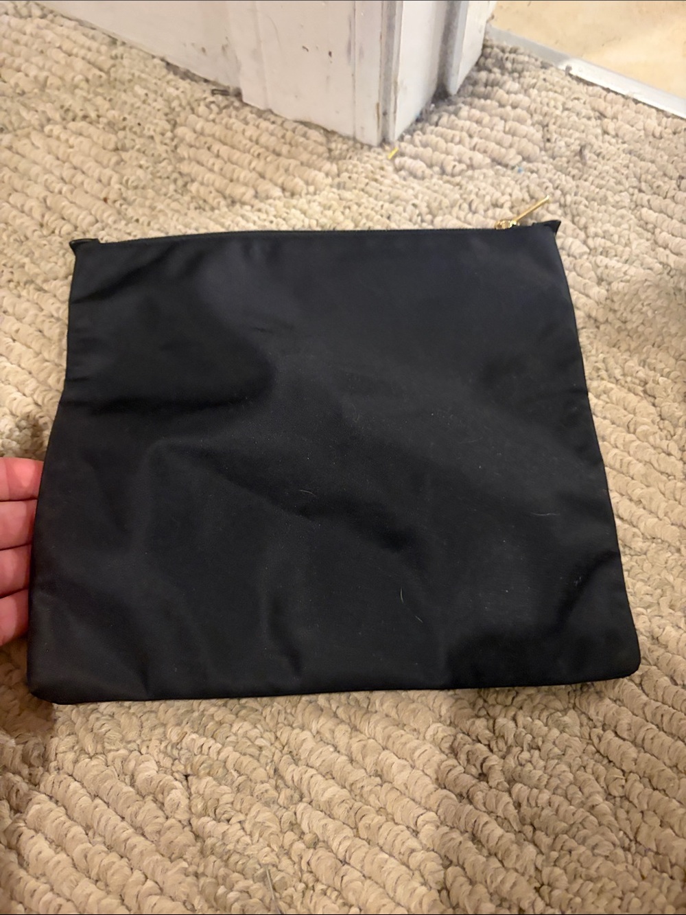 Tumi Black Nylon Clutch with Gold Accent - Picture 5 of 6